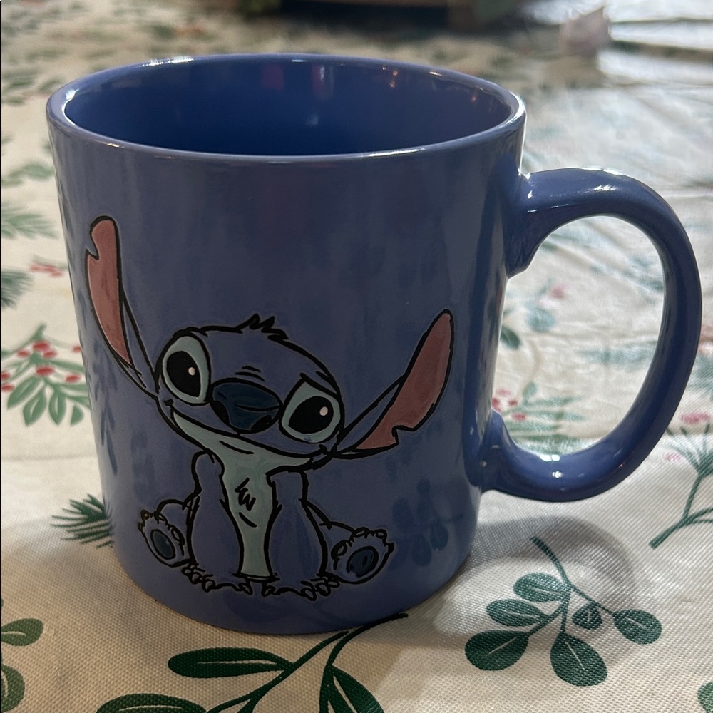Disney Blue Stitch Etched Character Mug